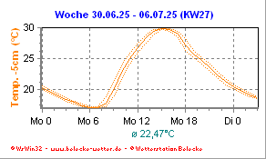 Temperatur in -5cm Höhe